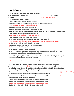 Đề cương chương 4 môn Kinh tế học đại cương ( có đáp án) | Đại học Thăng Long