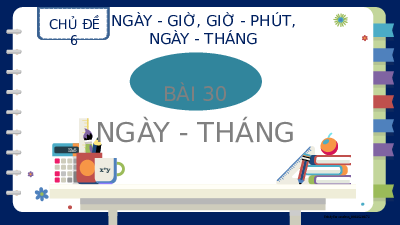 Bài 30: Ngày tháng | Bài giảng PowerPoint | Toán 2 | Kết nối tri thức với cuộc sống