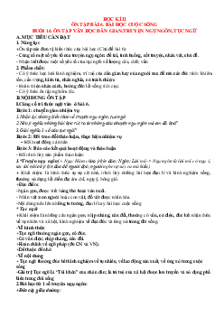 Giáo án dạy thêm Ngữ văn 7 Kết nối tri thức học kỳ 2