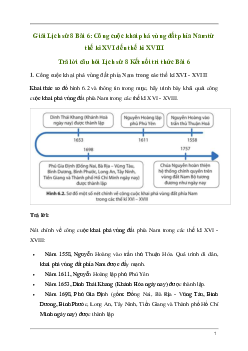 Giải Lịch sử 8 Bài 6: Công cuộc khai phá vùng đất phía Nam từ thế kỉ XVI đến thế kỉ XVIII | Kết nối tri thức