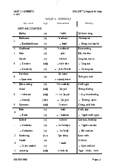 Từ vựng Unit 1 Hobbies - GS7 - Grade 7 - Global success - Tiếng anh (A2-B1) | Trường Đại học Thủ đô Hà Nội