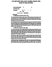 Kinh tế chính trị - Phân hóa giàu nghèo trong nền kinh tế thị trường