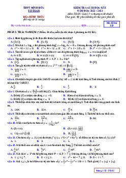 Đề cuối học kỳ 1 Toán 12 năm 2022 – 2023 trường THPT Minh Đức – TP HCM