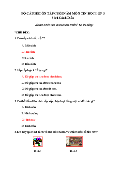 Đề cương ôn tập học kì 2 môn Tin học lớp 3 năm 2022 - 2023 - Đề 2