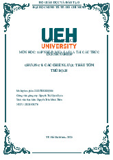 Bài thu hoạch chương 6 Các chiến lược thâu tóm thù địch môn Sáp nhập, mua lại và tái cấu trúc doanh nghiệp  | Trường Đại học Kinh tế Thành phố Hồ Chí Minh
