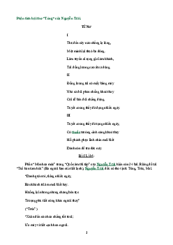 Phân tích bài thơ “Tùng” của Nguyễn Trãi.