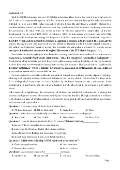 PASSAGE 27_Theme 1. Environment and Nature (Môi trường và thế giới tự nhiên)