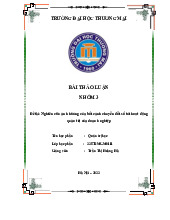 Nghiên cứu ảnh hưởng của bối cảnh chuyển đổi số tới hoạt động quản trị của doanh nghiệp | Bài thảo luận Quản trị học