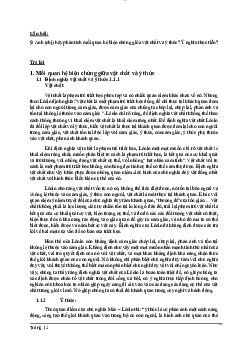 Tài liệu phân tích mối quan hệ biện chứng giữa vật chất và ý thức | Đại học Thăng Long