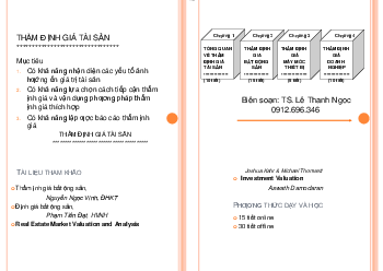 Slide bài giảng môn học Thẩm định giá tài sản
