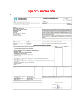 Bộ Chung Từ Vận Đơn Đường Biển: Hướng Dẫn và Mẫu Tham Khảo | Môn Đại lý giao nhận và khai báo hải quan - Đại học Sư phạm Kỹ thuật Thành phố Hồ Chí Minh