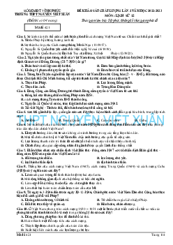 Đề thi thử THPT Quốc gia năm 2023 môn Sử lần 3 trường Nguyễn Viết Xuân, Vĩnh Phúc