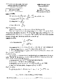 Đề thi học kỳ 2 Toán 9 năm 2020 – 2021 phòng GD&ĐT Cầu Giấy – Hà Nội