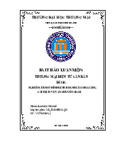 Mô hình kinh doanh của nhà cung cấp dịch vụ vận chuyển grab | Bài thảo luận thương mại điện tử căn bản
