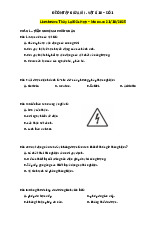 Đề Ôn Tập Giữa Kì I - Vật Lí 10 – Số 1