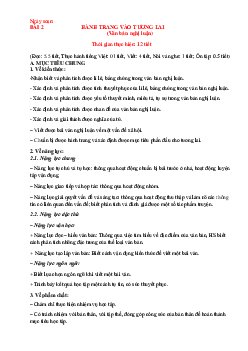 Giáo án Ngữ văn 11 Chân trời sáng tạo bài 2 Hành trang vào tương lai