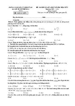Đề học kì 1 Toán 8 năm 2023 – 2024 phòng GD&ĐT Xuân Trường – Nam Định