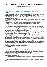 Các Cuộc Kháng Chiến Chống Ngoại Xâm từ Thế Kỉ X đến XVIII