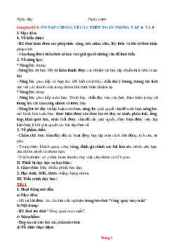 Giáo án dạy thêm Toán 6 Kết nối tri thức ôn tập chung về các phép toán trong tập số tự nhiên