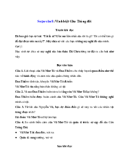 Vĩnh biệt Cửu Trùng Đài  | Soạn văn 11 Chân trời sáng tạo