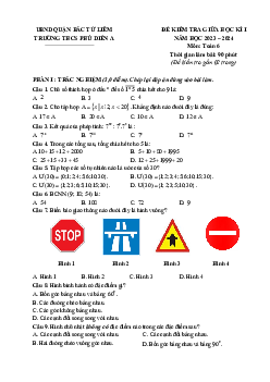 Đề giữa học kì 1 Toán 6 năm 2023 – 2024 trường THCS Phú Diễn A – Hà Nội