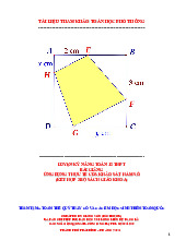 Luyện kỹ năng ứng dụng hàm số giải bài toán thực tế