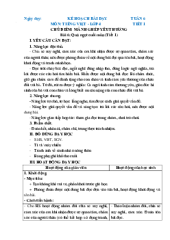Giáo án Tiếng Việt lớp 4 Tuần 6 Chân trời sáng tạo