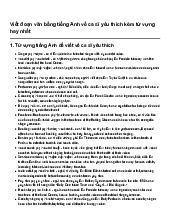Viết đoạn văn bằng tiếng Anh về ca sĩ yêu thích kèm từ vựng hay nhất | Tiếng anh 10