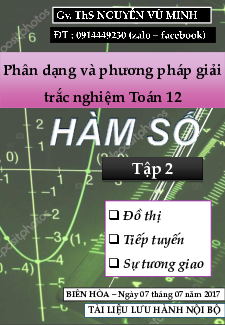 Phân dạng và phương pháp giải trắc nghiệm chuyên đề hàm số – Nguyễn Vũ Minh (Tập 2) Toán 12
