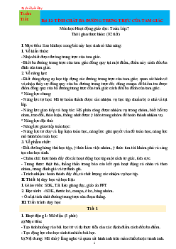 Giáo án Toán 7 C7 - Bài 12: Tính chất ba đường trung trực của tam giác | Cánh diều