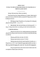 Thông Báo Kỳ Thi Cuối Kỳ Học Kỳ I môn Tư tưởng Hồ Chí Minh  | Trường Đại học Khoa học Tự nhiên, Đại học Quốc gia Thành phố Hồ Chí Minh