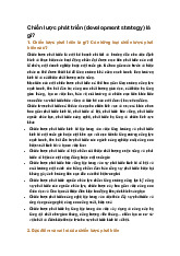 Chiến lược phát triển (development strategy) là gì?