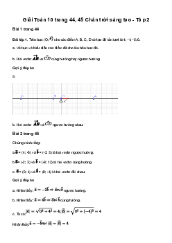 Giải Toán 10 Bài 1: Tọa độ của vectơ | Chân trời sáng tạo