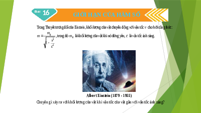 Giáo án điện tử Toán 11 Bài 16 Kết nối tri thức: Giới hạn của hàm số