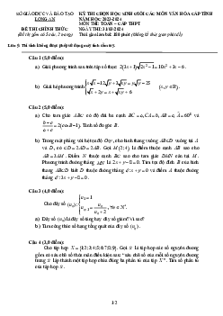 Đề thi học sinh giỏi Toán THPT cấp tỉnh năm 2023 – 2024 sở GD&ĐT Long An