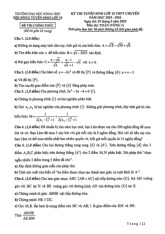 Đề tuyển sinh lớp 10 môn Toán (vòng 1) năm 2025 – 2026 trường THPT chuyên Khoa học Huế