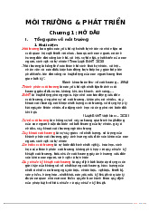 Đề cương môn Môi trường và phát triển  - trường đại học Khoa học xã hội và nhân văn- Đại học Quốc Gia Thành phố Hồ Chí Minh.