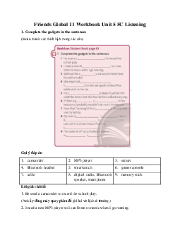 Giải tiếng anh 11 Workbook Unit 5 5C Listening | Friends Global