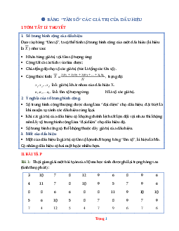 Bài tập toán lớp 7 số trung bình cộng  (có lời giải )