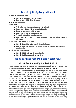Tả cây bóng mát | Tập làm văn lớp 4