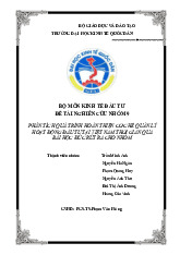 Phân Tích Hoàn Thiện Cơ Chế Quản Lý Đầu Tư Tại Việt Nam | Môn Kinh tế đầu tư - Đại học Kinh Tế Quốc Dân