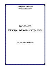 Bài giảng Văn học dân gian Việt Nam