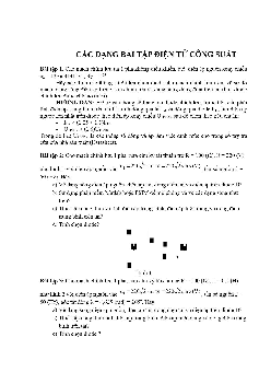 Ngân hàng bài tập Mạch chỉnh lưu (có đáp án) hay, hấp dẫn nhất