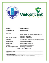Báo cáo thực tập tại Ngân hàng Vietcombank Phú Nhuận | Trường Đại học Quốc tế, Đại học Quốc gia Thành phố Hồ Chí Minh
