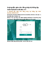 Hướng dẫn giáo viên đăng nhập hệ thống tập huấn taphuan.csdl.edu.vn?