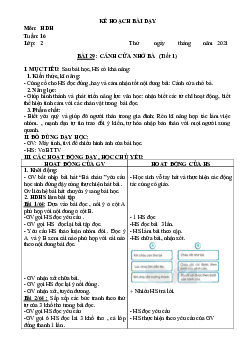 Giáo án buổi chiều môn Tiếng Việt 2 sách Kết nối tri thức với cuộc sống (Cả năm) | Tuần 16