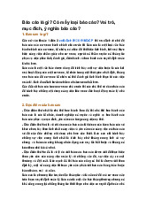 Báo cáo là gì? Có mấy loại báo cáo? Vai trò, mục đích, ý nghĩa báo cáo?