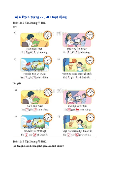 Giải SGK môn Toán 3 - Bài 66: Xem đồng hồ. Tháng, năm | Kết nối tri thức