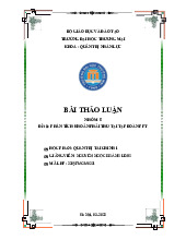 Phân tích khoản phải thu tại tập đoàn FPT | Bài thảo luận quản trị tài chính