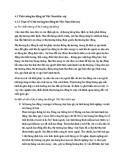Thị trường lao động tại Việt Nam | Kinh tế vi mô | Trường đại học Thương mại